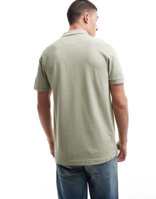 Farah Short Sleeve Polo Shirt In Neutral