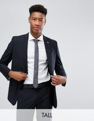 Farah Skinny Suit Jacket In Black