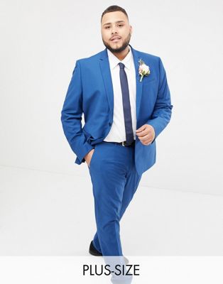 Farah skinny wedding suit jacket in blue