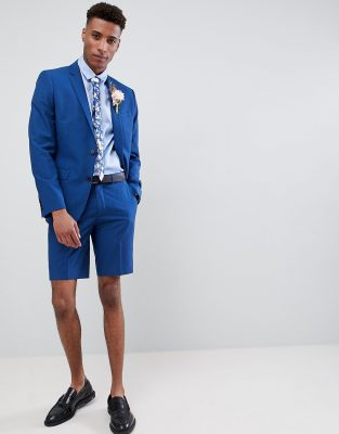 navy short suit