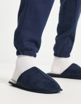 Farah puffer slipper in navy | ASOS