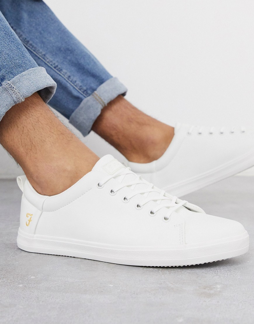 Farah - Sneakers stringate bianche-Bianco