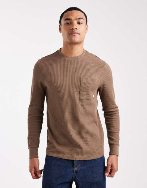 Farah Spence long sleeve t-shirt in brown - view 1