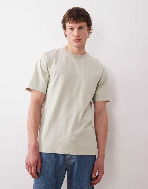 Farah - Stacy - Grøn kortærmet T-shirt med lomme med logo - view 1