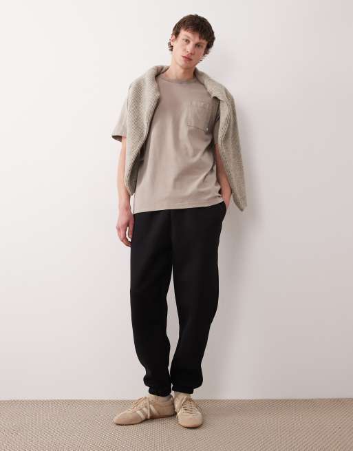 Farah Stacy short sleeve garment dyed pocket logo t-shirt in brown, 2 of 5