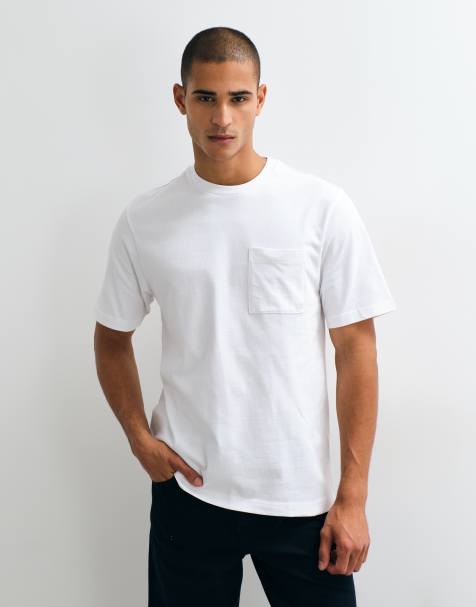 Farah Stacy short sleeve pocket logo boxy t-shirt in white - view 1