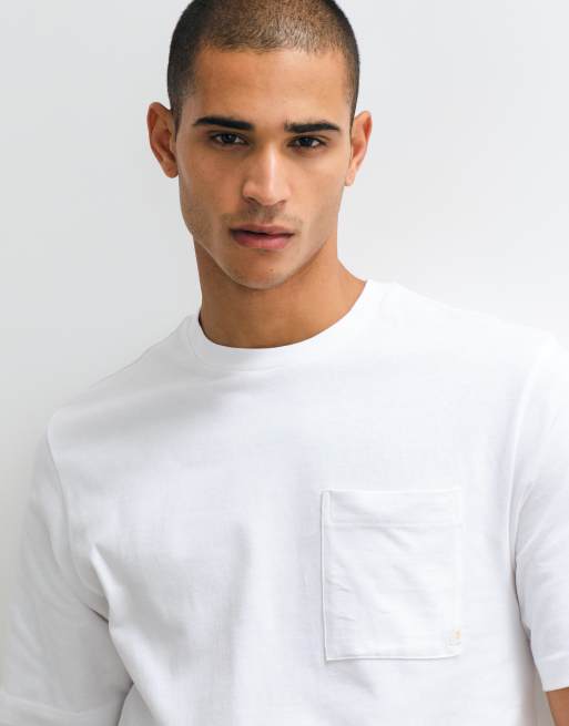 Farah Stacy short sleeve pocket logo boxy t-shirt in white, 2 of 5