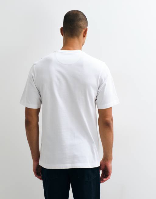 Farah Stacy short sleeve pocket logo boxy t-shirt in white, 4 of 5