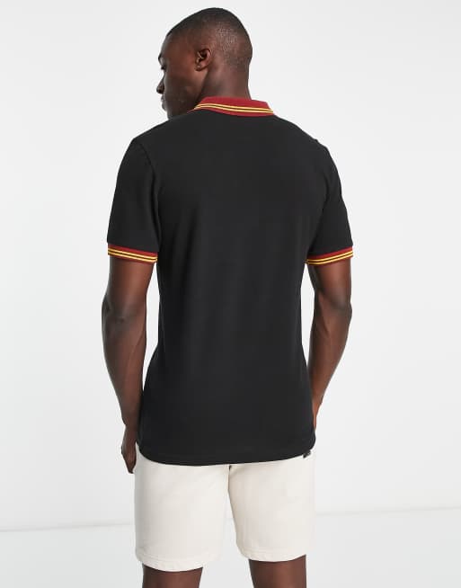 Farah black polo shirt best sale