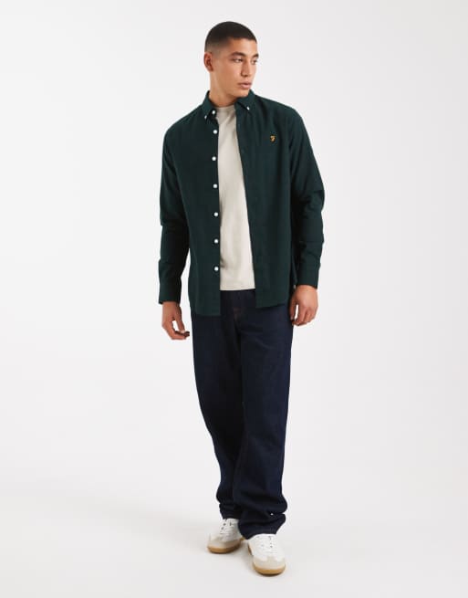 Farah - Steen - Camicia a maniche lunghe verde scuro, 2 di 5