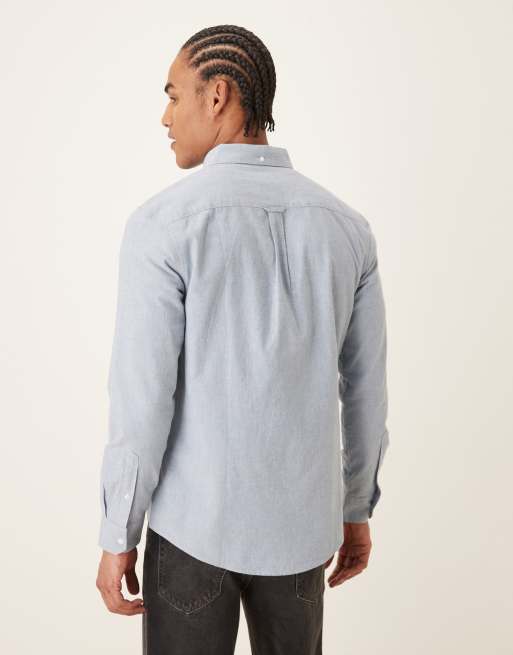 Farah - Steen - Casual overhemd met lange mouwen en logo in blauw, 3 van 5