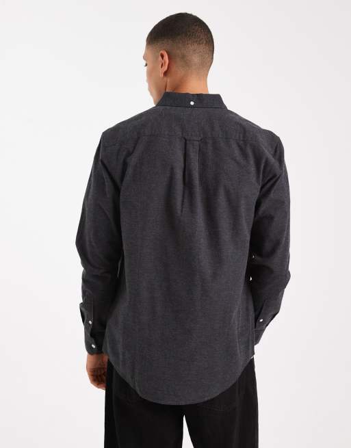Farah steen longsleeve shirt in charcoal, 3 of 5
