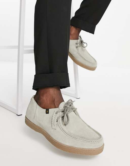 Farah suede lace up shoes in grey