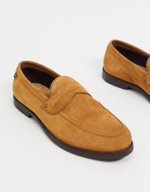 Farah suede loafers in tan