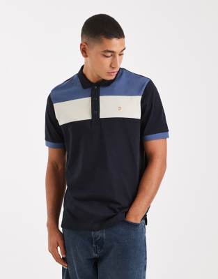 Farah Swanside Polo Shirt In Blue