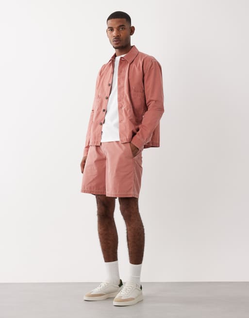 Farah Mattison shacket and Swinton shorts set in red, 3 of 3