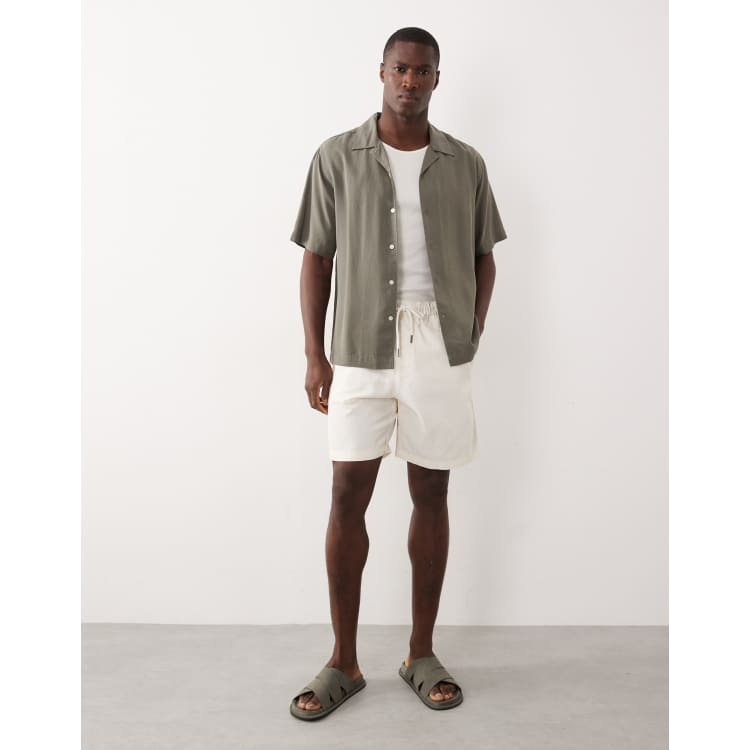 Farah Swinton drawstring shorts in ecru | ASOS