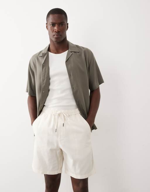 Farah – Swinton – Shorts in Ecru mit Tunnelzug, 2 von 5