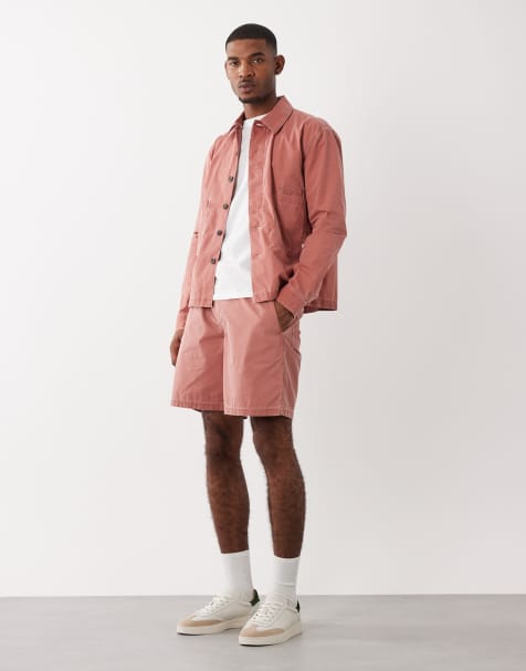 Farah – Swinton – Shorts in Rot mit Kontrastnaht und Kordelzug, Kombiteil - view 1