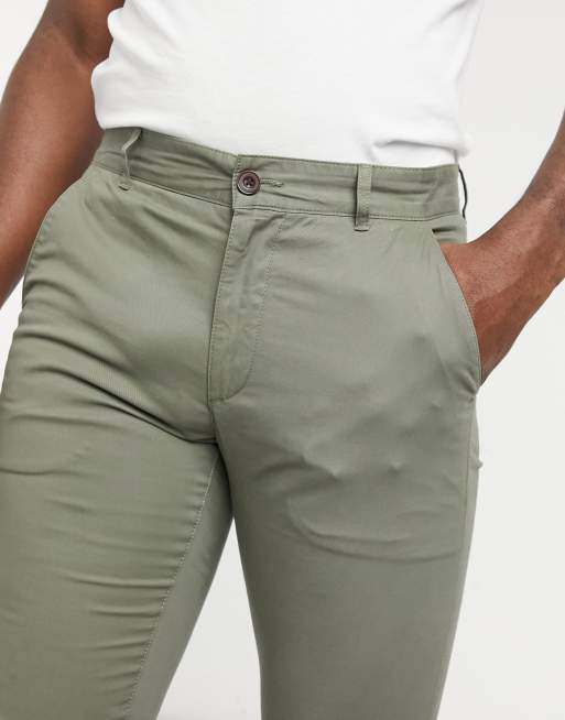 Farah Tall – Elm – Bawełniane chinosy w kolorze khaki – MGREEN, 3 z 4
