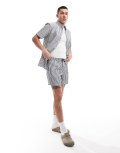 Farah textured stripe shorts in white