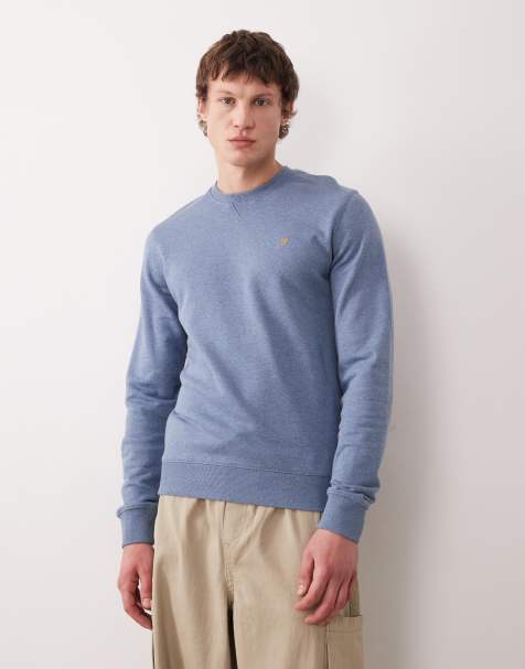 Farah Tim crew neck logo sweatshirt in blue - view 1