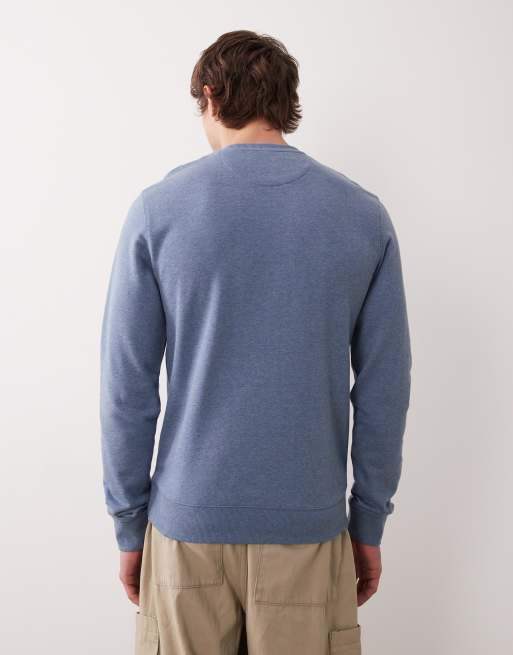 Farah Tim crew neck logo sweatshirt in blue | ASOS