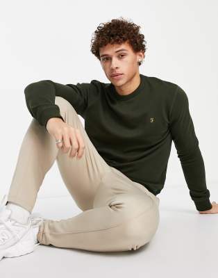 Farah Tim Crew Sweatshirt In Green