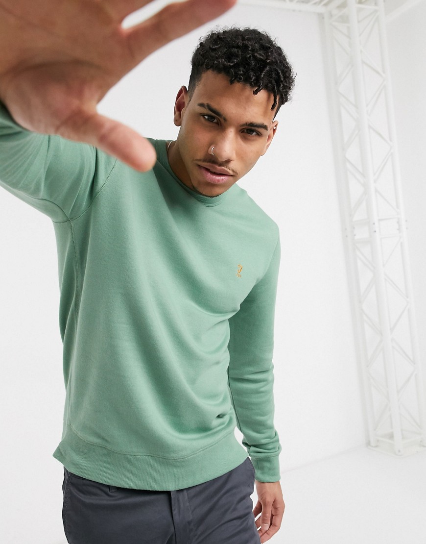 Farah – Tim – Grön sweatshirt med rund halsringning