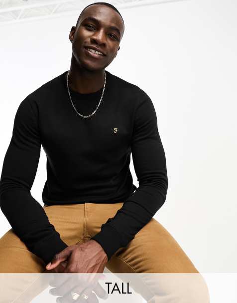 Farah - Tim - Sweatshirt met ronde hals in zwart - view 1