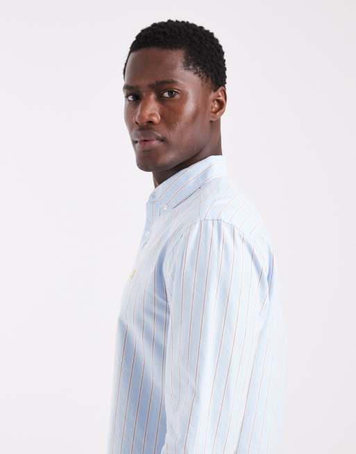 Farah timoney striped longsleeve shirt in light blue, 4 of 5