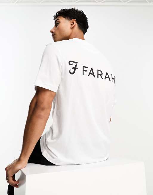 Farah – Trafford – Biały T-shirt