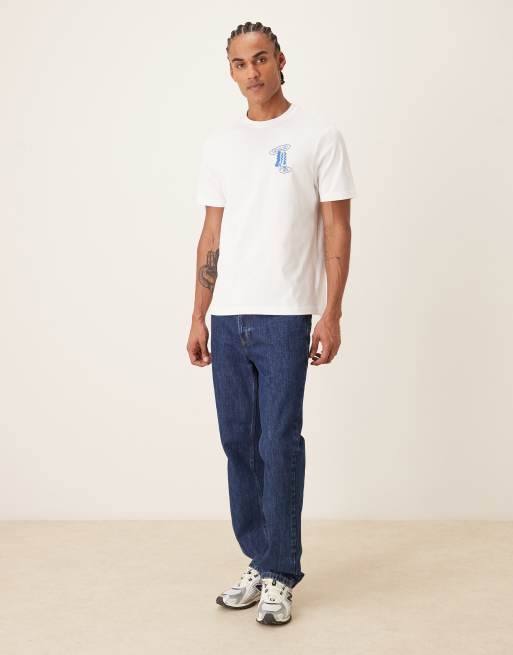 Farah – Tristan – Vit t-shirt med korta ärmar och tryck baktill, 2 av 5