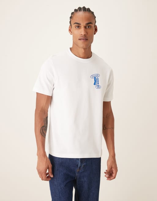 Farah – Tristan – Vit t-shirt med korta ärmar och tryck baktill, 3 av 5
