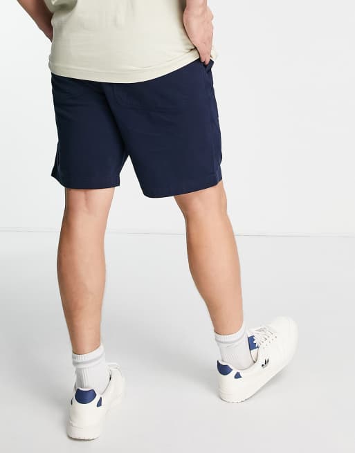 Farah twill shorts in navy, 4 of 4