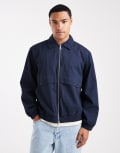 [Farah] Farah Tyler cotton zip through jacket in navy M NAVY