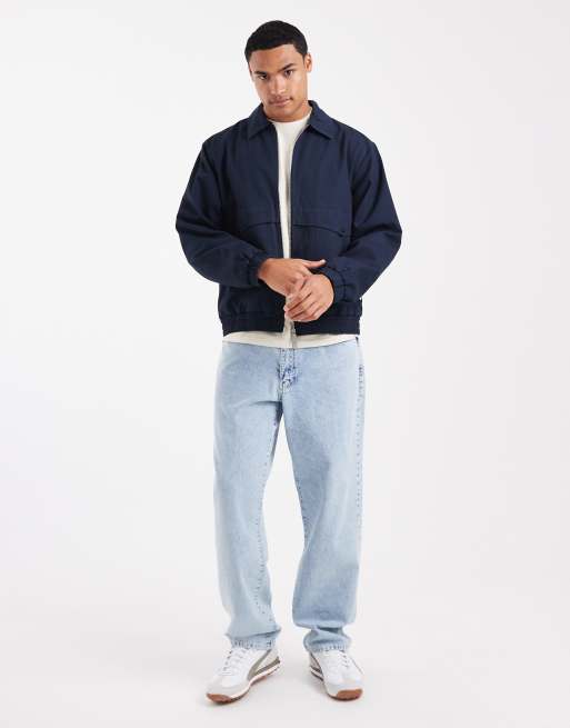 Farah – Tyler – Jacke aus Baumwolle in Marineblau mit durchgehendem Reißverschluss, 2 von 5