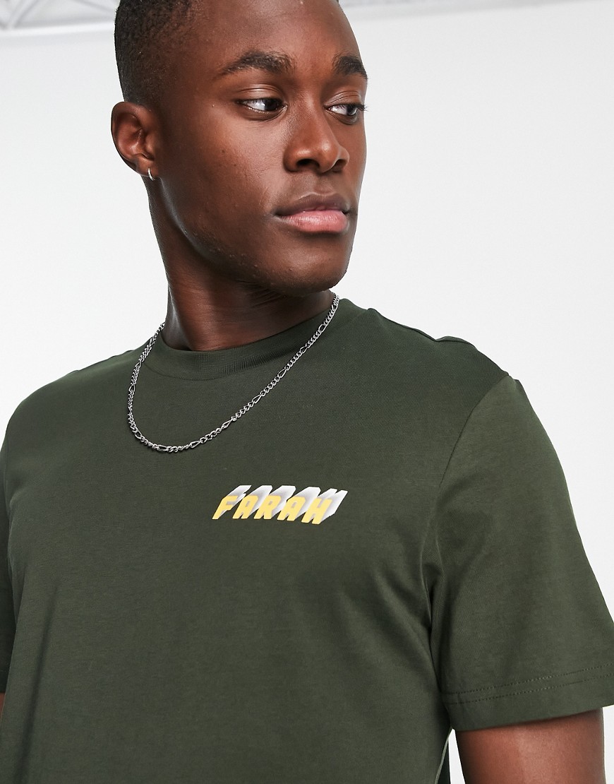 Vere - T-Shirt in cotone verde con stampa sul retro - Farah T-shirt donna  - immagine2