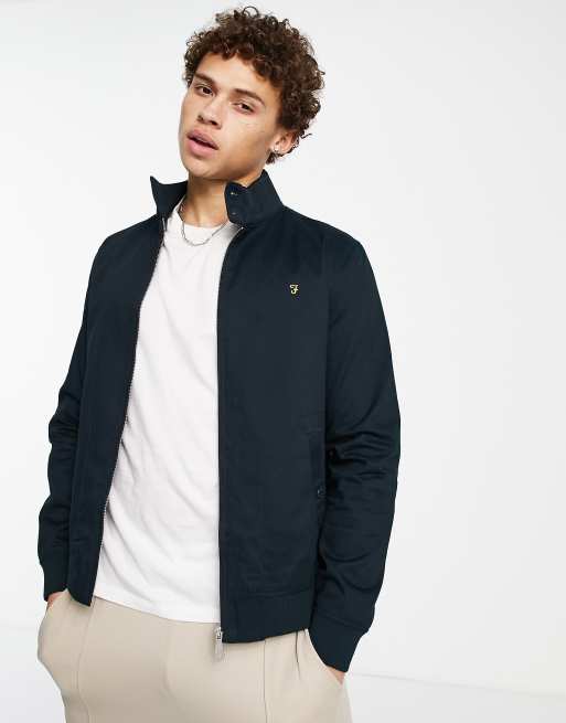 Farah Waldorf harrington jacket in navy | ASOS