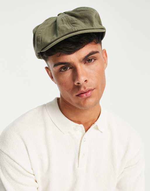 Farah waxed cotton baker boy in green