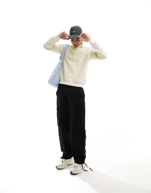 Farah - Weah - Sweat à col zippé - Blanc cassé