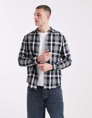 Farah Farah weinand checked longsleeve shirt in navy