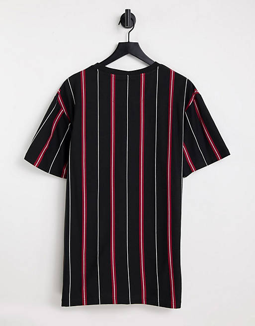  Farah Whiley vertical striped t-shirt in navy 