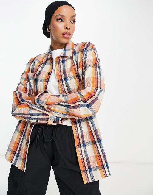  Farah - Whistler - Camicia boyfriend a quadri bianca e rosa