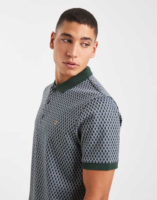 Farah whitston polo shirt in dark green, 4 of 5