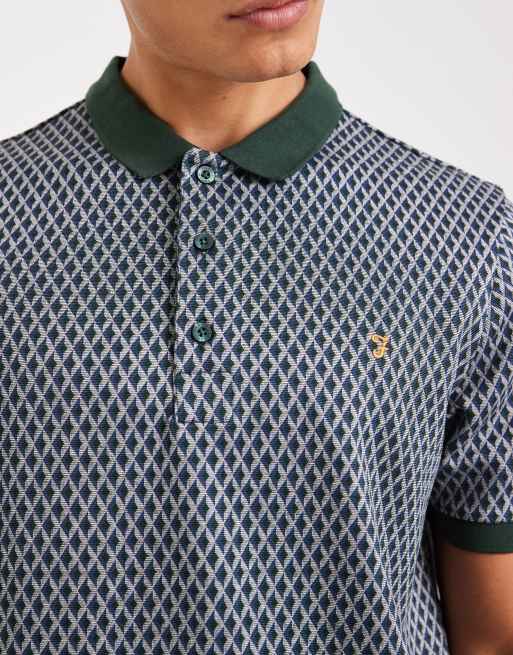 Farah whitston polo shirt in dark green, 5 of 5