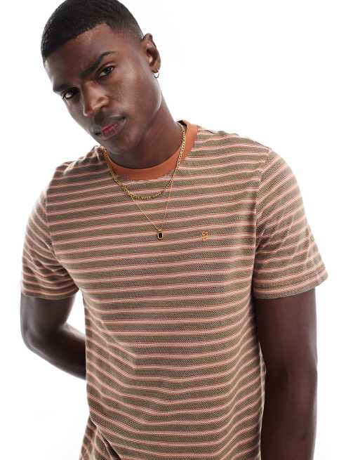 Farah - Wilmot - T-shirt en coton rayé - Multicolore