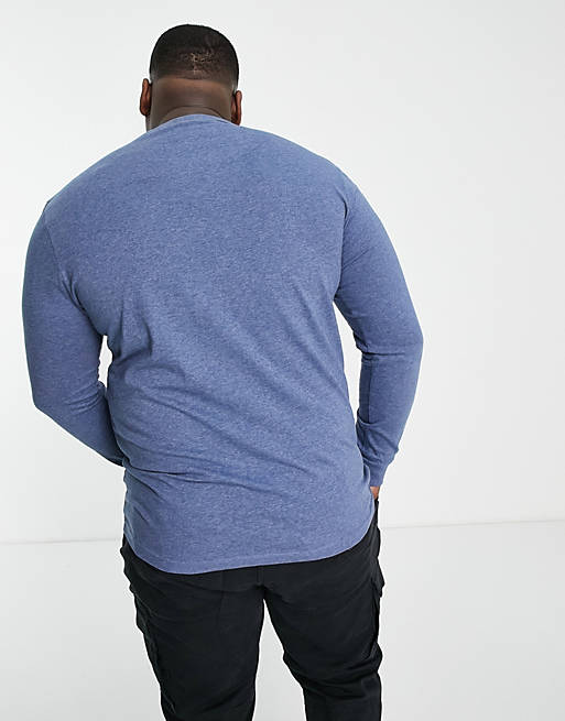 T-Shirts & Vests Farah Worthington long sleeve top in blue 