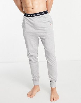 Farah Zahar jersey lounge pant in grey - ASOS Price Checker