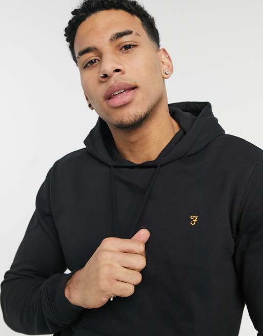 Farah – Zain – Kapuzenpullover aus Baumwolle in Schwarz - BLACK